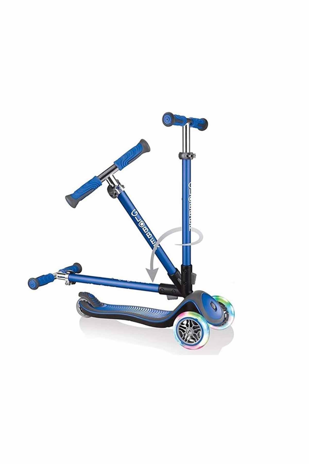 Globber Scooter Elite Deluxe Işıklı Lacivert