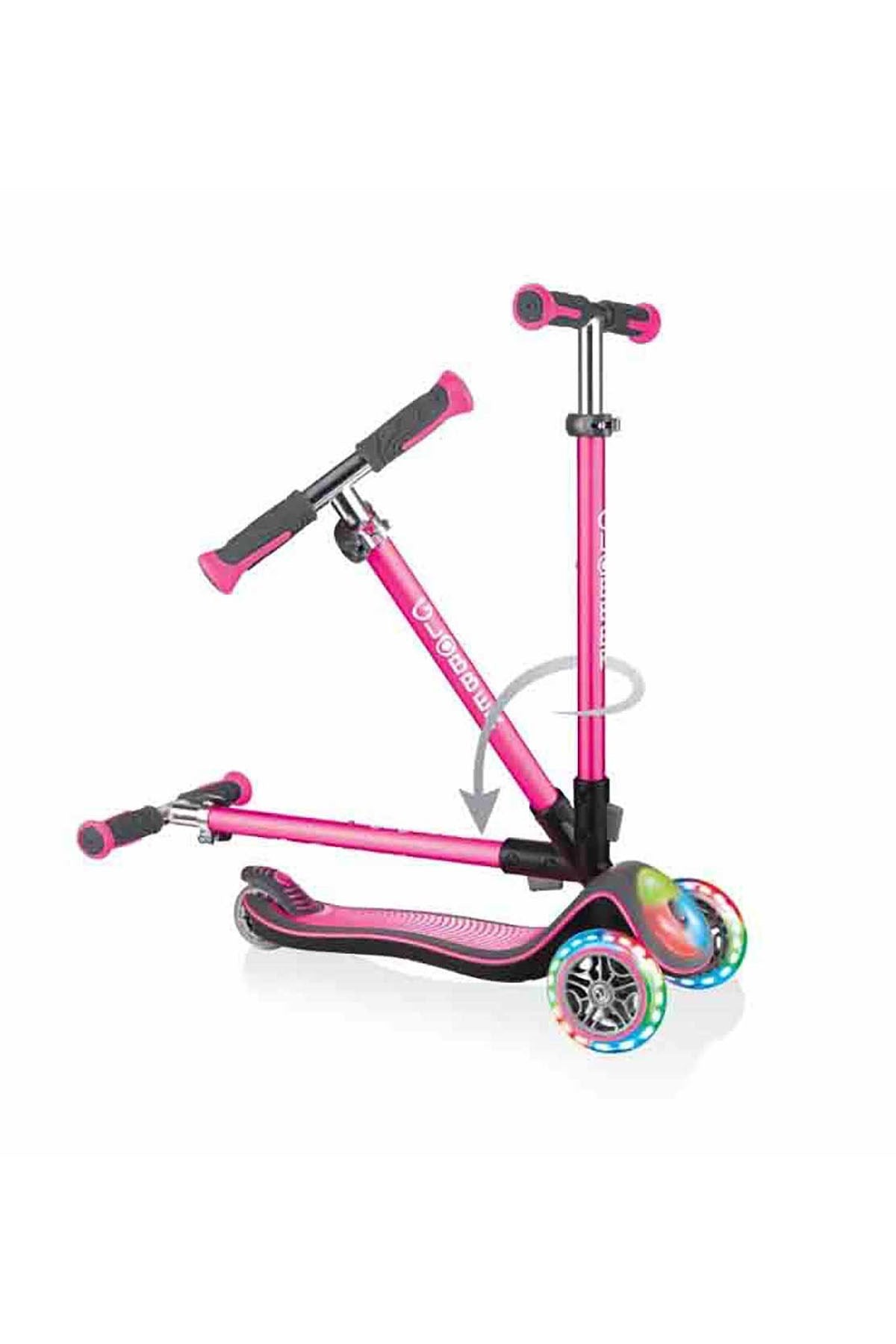 Globber Scooter/Elite Katlanan Full Işıklı/Pembe