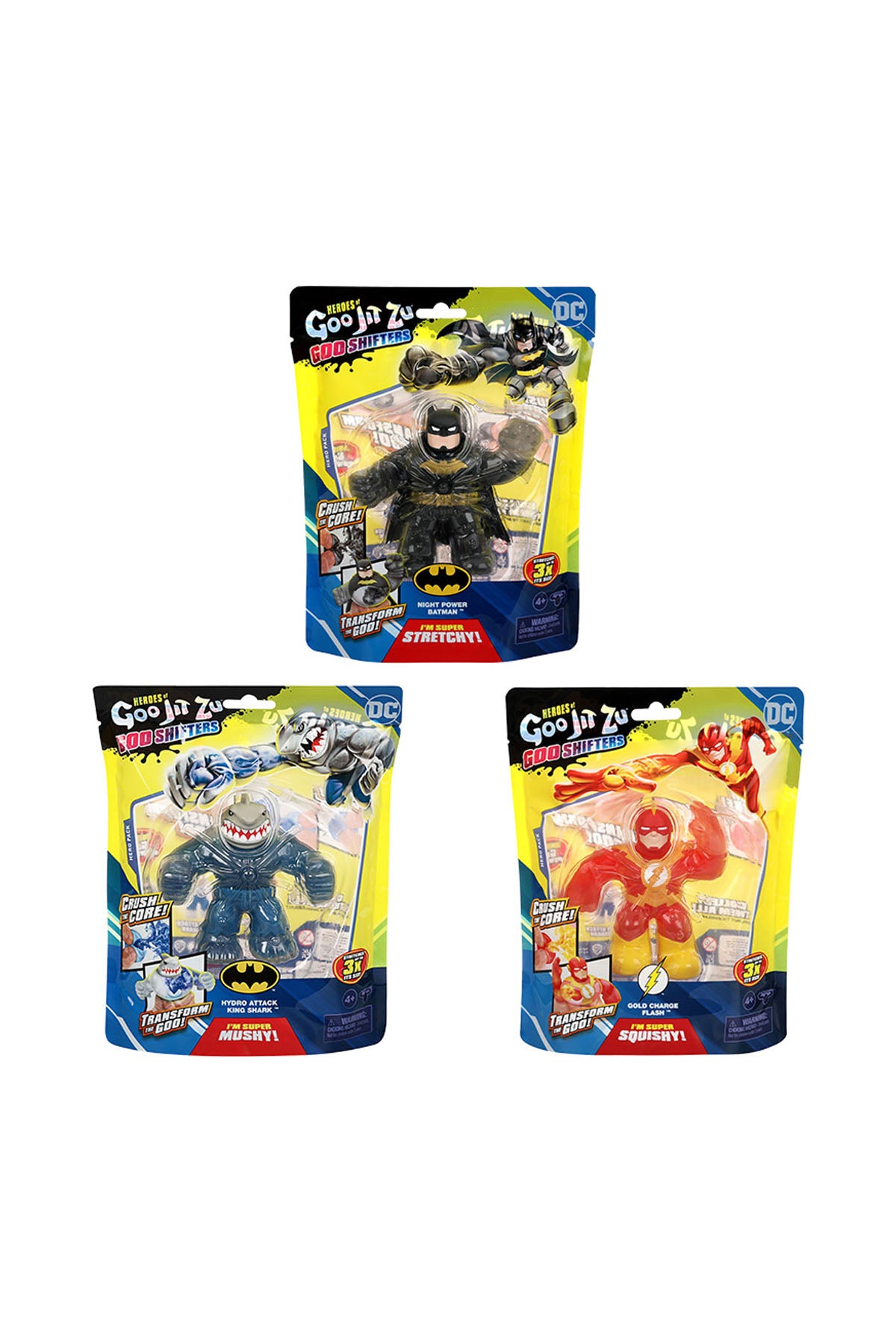 GOOJITZU DC GOO SHIFTERS SUPERHEROES 3LÜ 42584