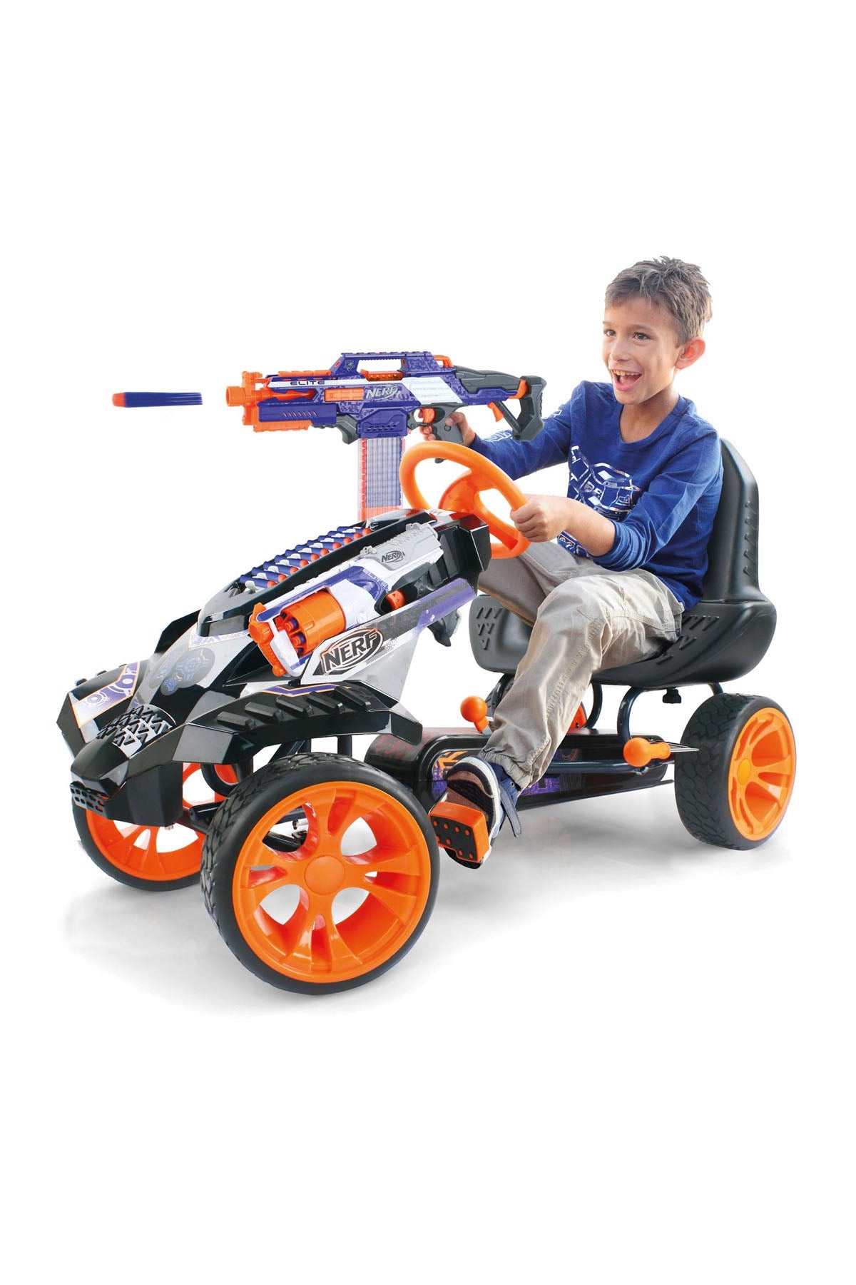 Hauck NERF Battle Racer 4 Tekerlekli Gokart Bisikleti Mavi