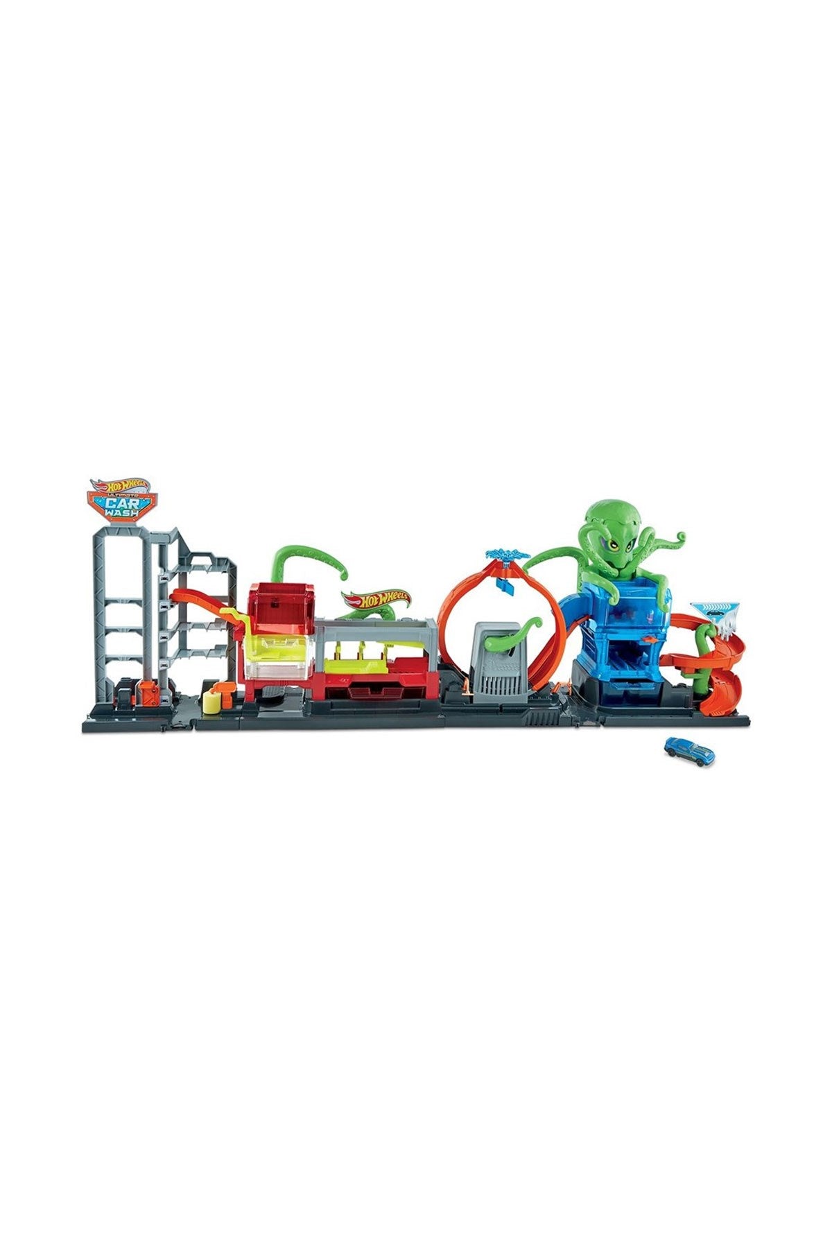 Hot Wheels Dev Ahtapot ile Araba Yıkama Oyun Seti GTT96