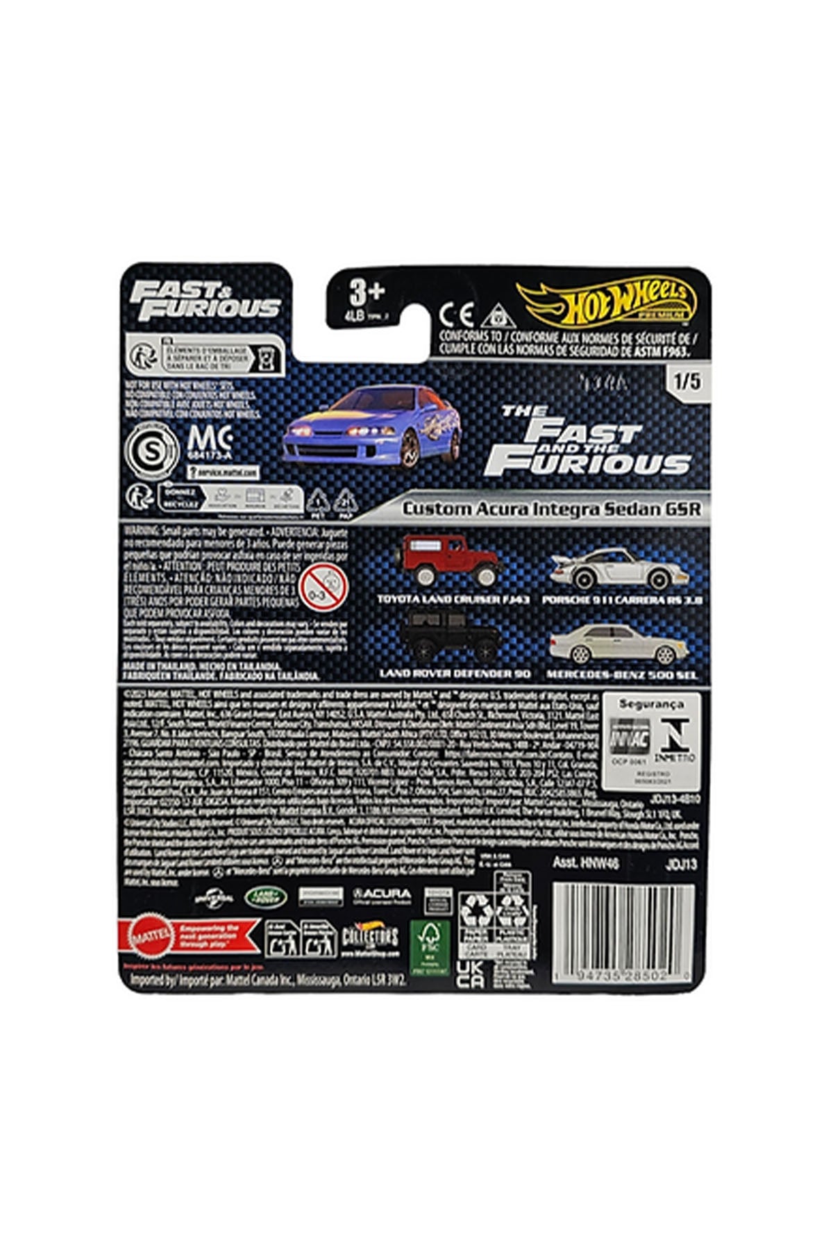 Hot Wheels Fast & Furious Premium Arabalar