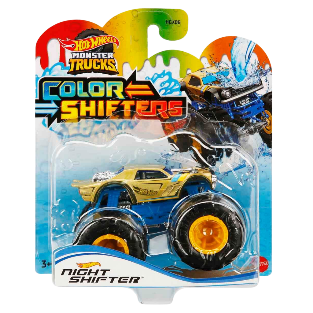 Hot Wheels Monster Trucks 1:64 Renk Değiştiren Arabalar Night Shifter HNW06