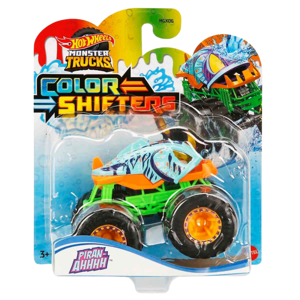 Hot Wheels Monster Trucks 1:64 Renk Değiştiren Arabalar Piranahhhh Hvh85