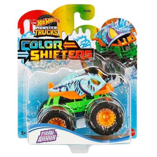 Hot Wheels Monster Trucks 1:64 Renk Değiştiren Arabalar Piranahhhh Hvh85