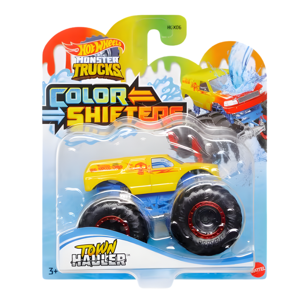 Hot Wheels Monster Trucks 1:64 Renk Değiştiren Arabalar Town Hauler HGX10 - Welcome Baby