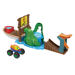 Hot Wheels Monster Trucks Renk Değiştiren Araçlar Timsahtan Kaçış Oyun Seti HGV14