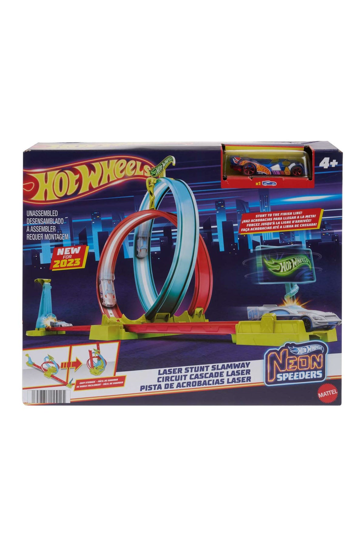 Hot Wheels Neon Yarışlar Çifte Çemberde Yarış Seti