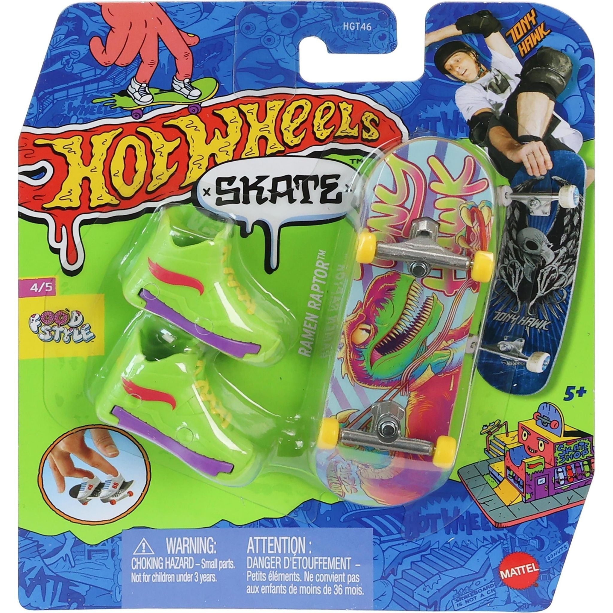 Hot Wheels Skate Parmak Kaykay ve Ayakkabı Paketleri Mattel HVJ92