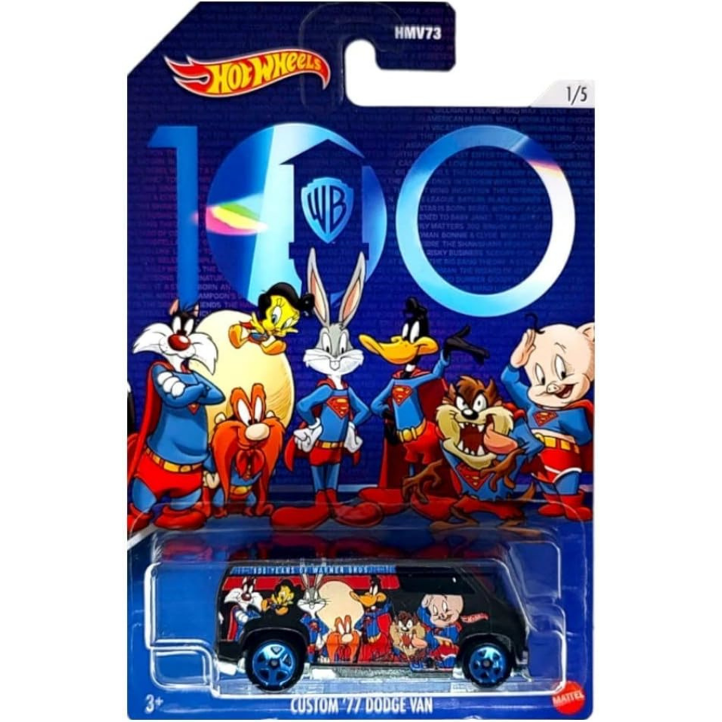 Hot Wheels Warner Bros 100. Yıl Temalı Arabalar - Custom 77 Dodge Van