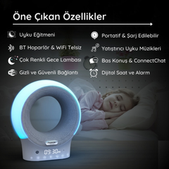 Hubble Eclipse Plus Bebek Telsizi, Ninni Çalar, Bluetooth Speaker, Gece Lambası