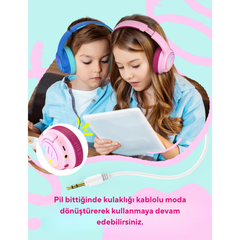 iClever BTH18 LED Işıklı Çocuk Bluetooth Kulaklığı