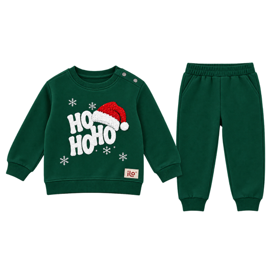 İlo Kids Erkek Üç İplik 2'li Noel Takım Yeşil