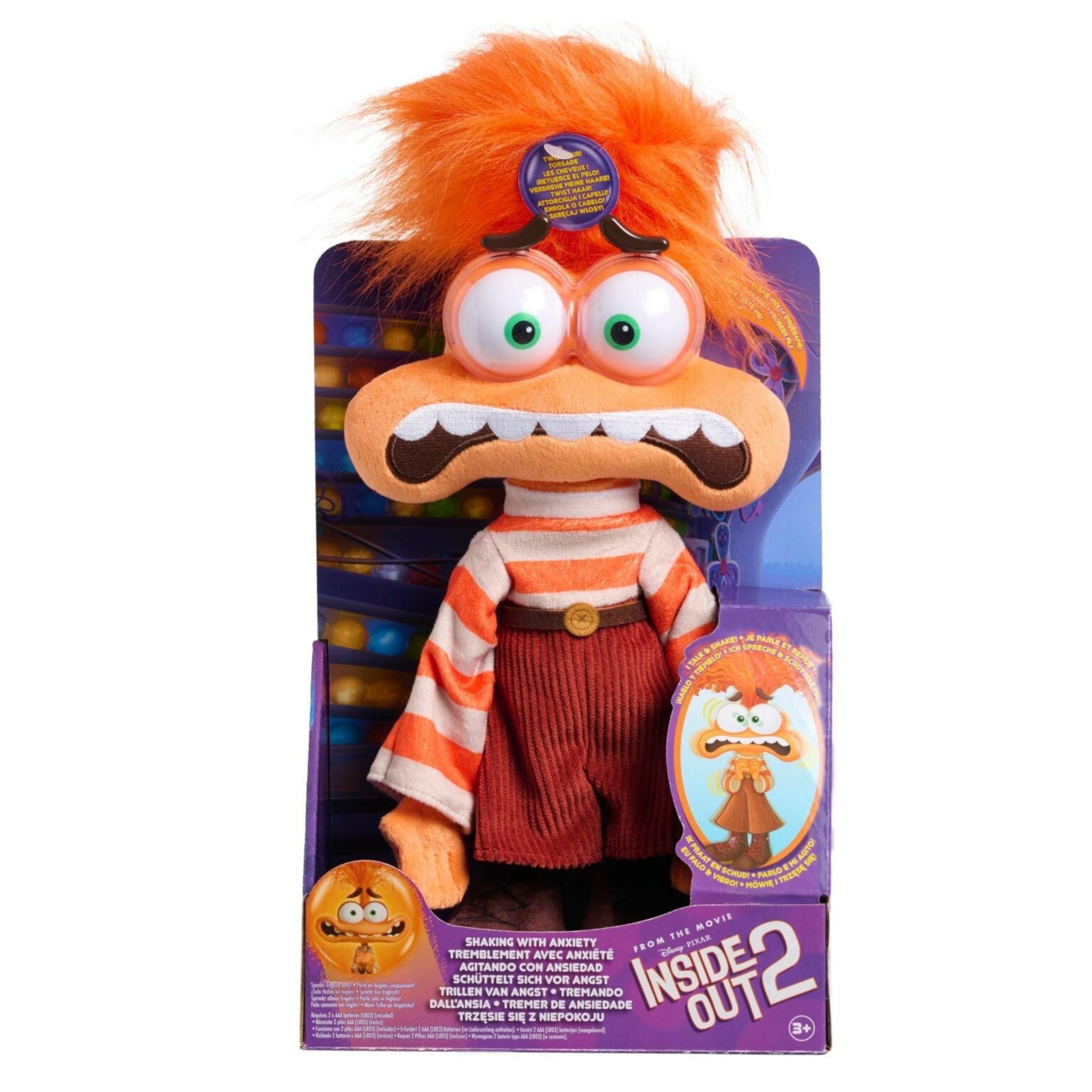 Inside Out 2 Endişe Sesli Hareketli Pelüş 45514 