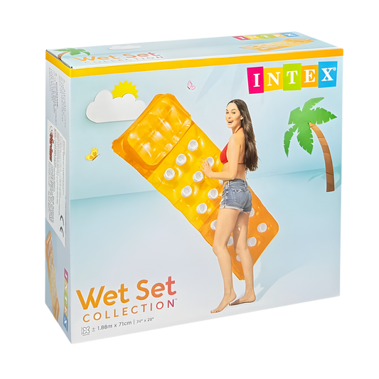 Intex Renkli Bardaklı Yatak 188x71cm