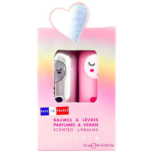 Inuwet 2'li Dudak Nemlendiricisi Seti Çilek ve Hindistan Cevizi Aromalı