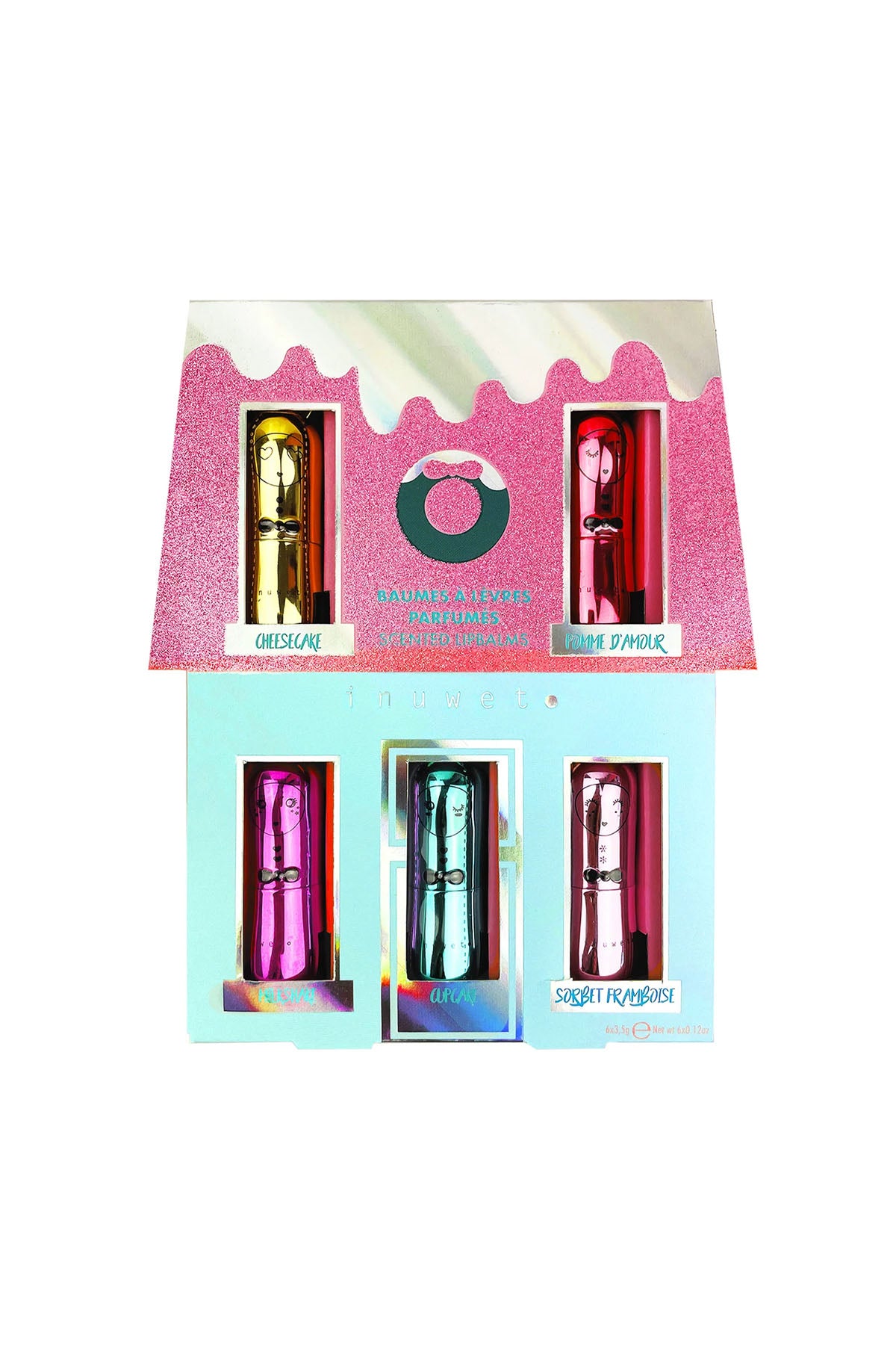 Inuwet Coffret House Of Winterland 5 Baumes - 5'Li Metal Lip Balm Seti