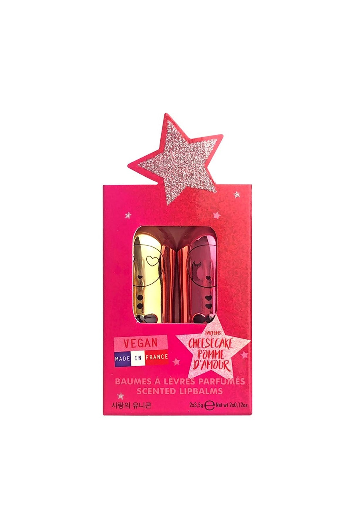 Inuwet Duo Lip Balms Stars Metal (Metal Red Lb27 + Gold Lb20)