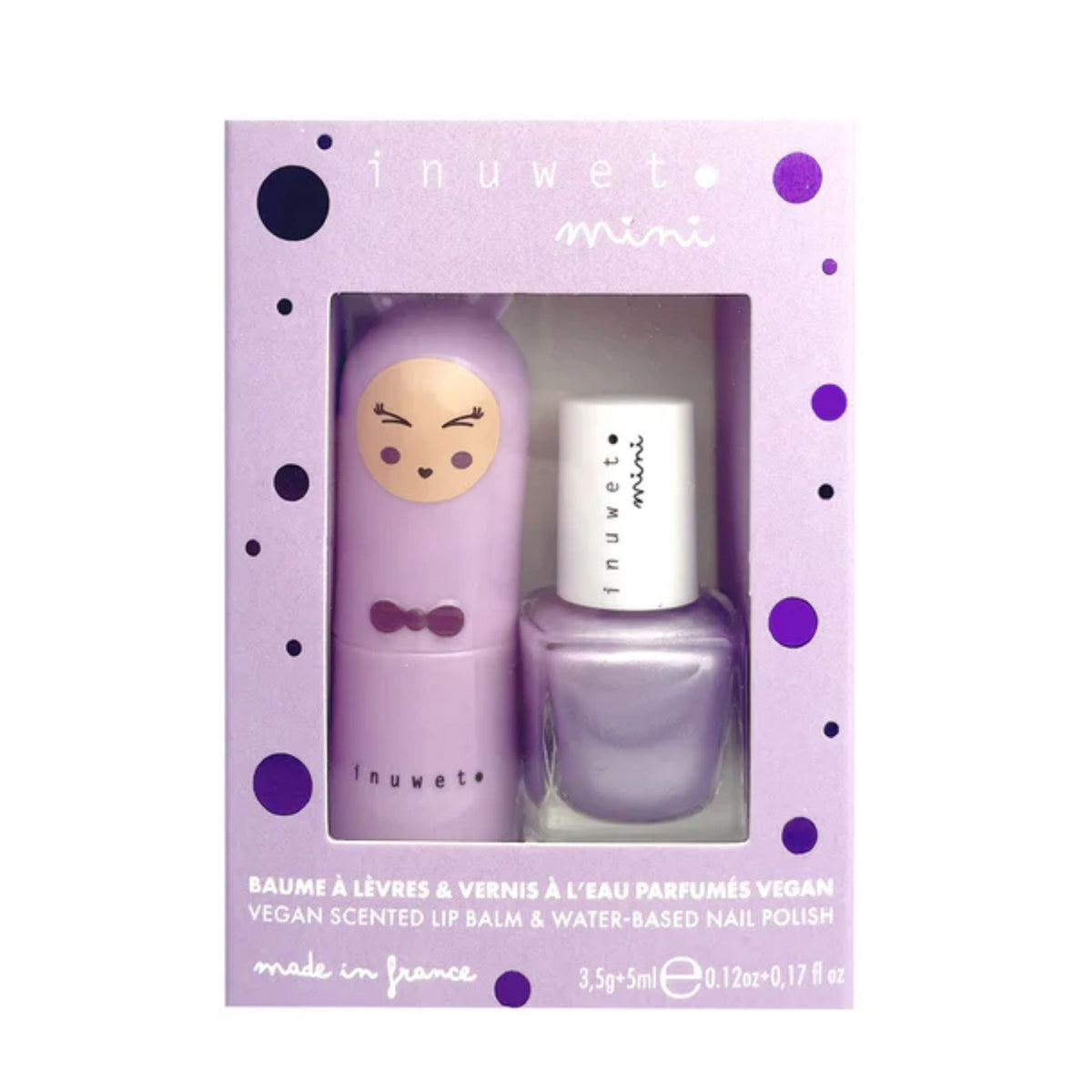 Inuwet Duo Purple Lip balm B07 Nailpolish