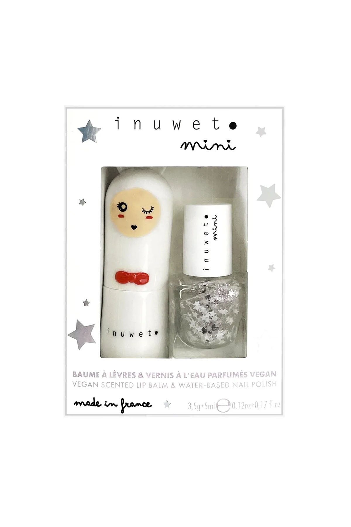 Inuwet Duo White Lipbalm B07+Nailpolish