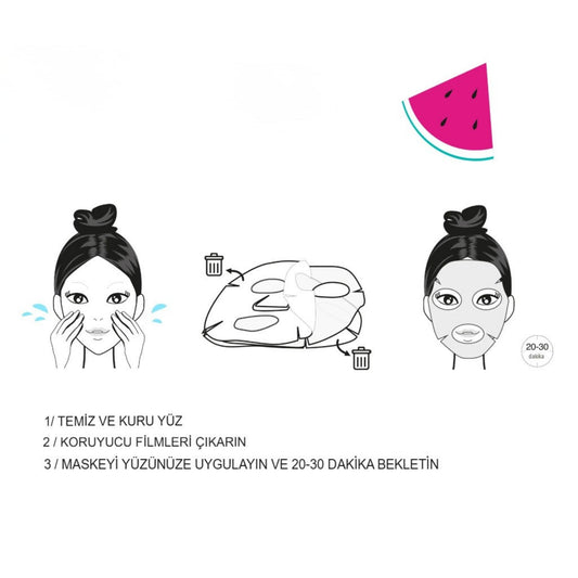 Inuwet Meyve Serisi Nemlendirici Yüz Maskesi Ananas Hindistan Cevizi