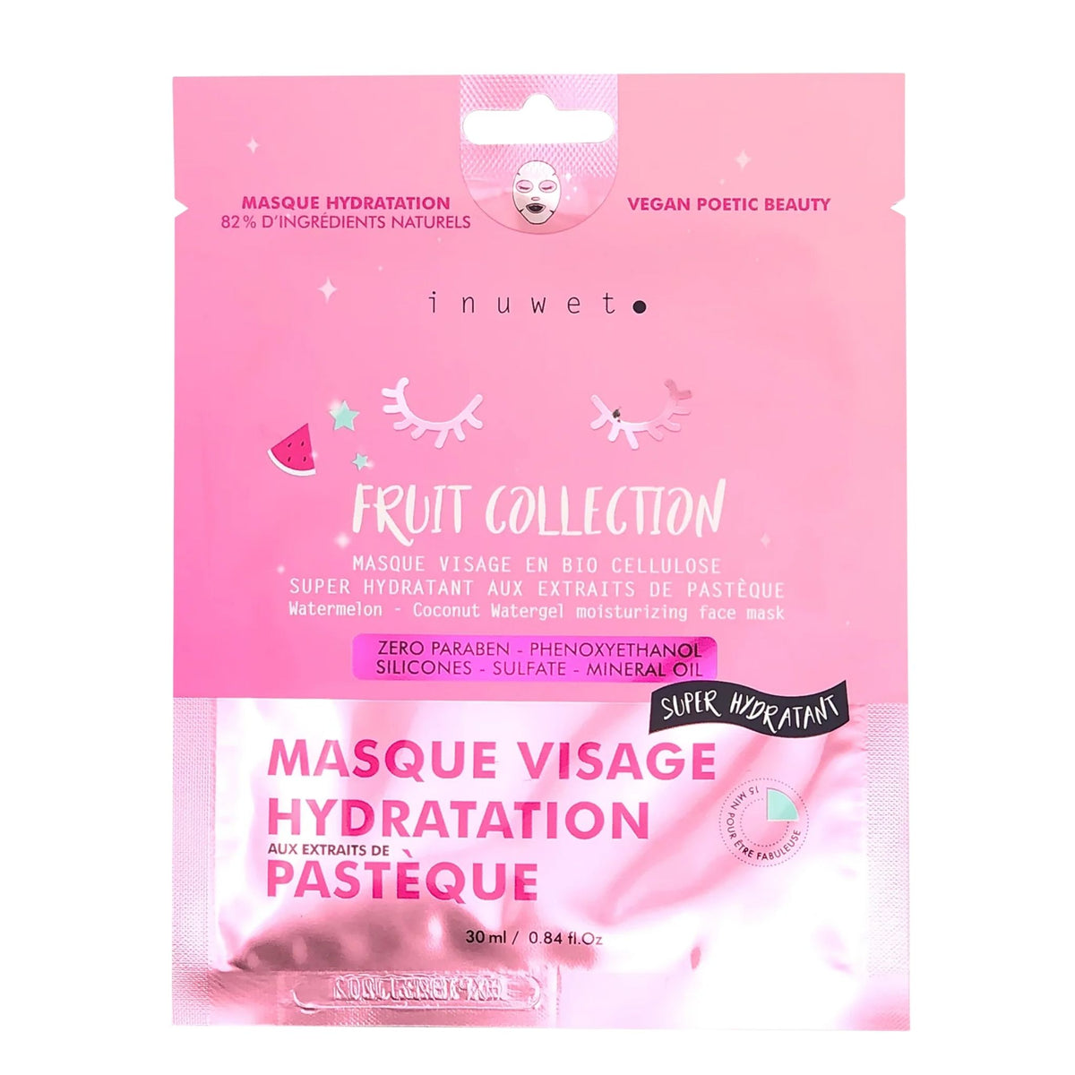 Inuwet Meyve Serisi Nemlendirici Yüz Maskesi Karpuz