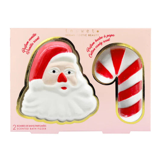 Inuwet Noel Baba ve Baston Şeker Şeklinde 2'li Banyo Bombası Seti