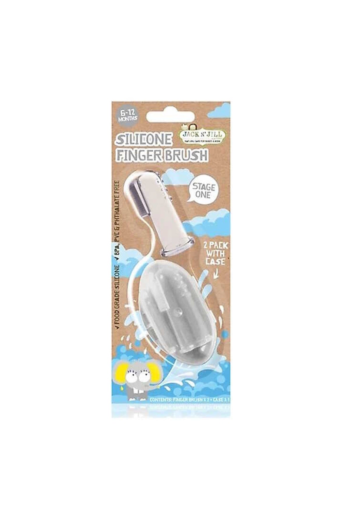 Jack NJill Silikone Finger Brush 2-Pack