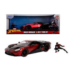 Jada Spiderman Marvel Miles Morales 1:24 2017 Ford GT Metal Araba