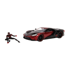 Jada Spiderman Marvel Miles Morales 1:24 2017 Ford GT Metal Araba