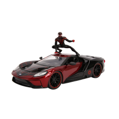 Jada Spiderman Marvel Miles Morales 1:24 2017 Ford GT Metal Araba