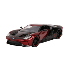 Jada Spiderman Marvel Miles Morales 1:24 2017 Ford GT Metal Araba