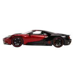 Jada Spiderman Marvel Miles Morales 1:24 2017 Ford GT Metal Araba
