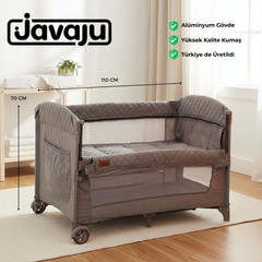 Javaju Anne Yanı ve Oyun Parkı 70*110cm Gri