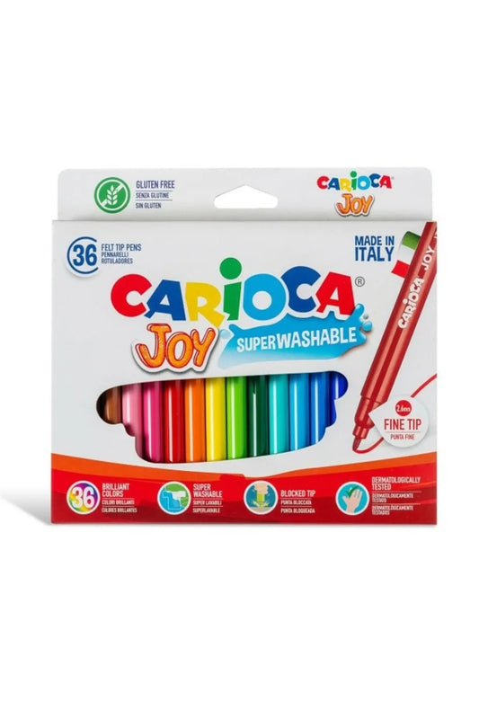 Carioca Joy Süper Yıkanabilir Keçeli Boya Kalemi 36'lı
