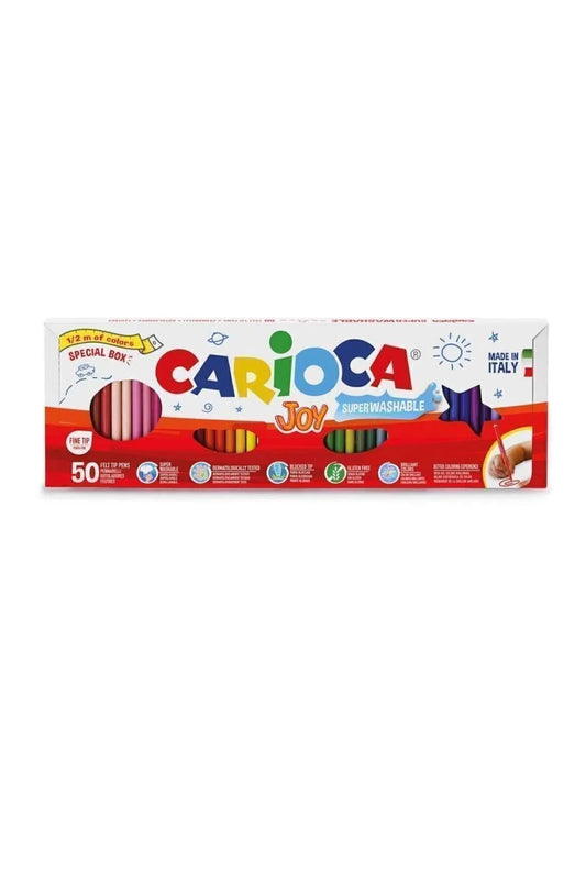 Carioca Joy Süper Yıkanabilir Keçeli Boya Kalemi 50'li (1/2 Metre)