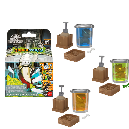Jurassic World Crushivores Serisi Sürpriz Aksesuarlı Figürler HVB29