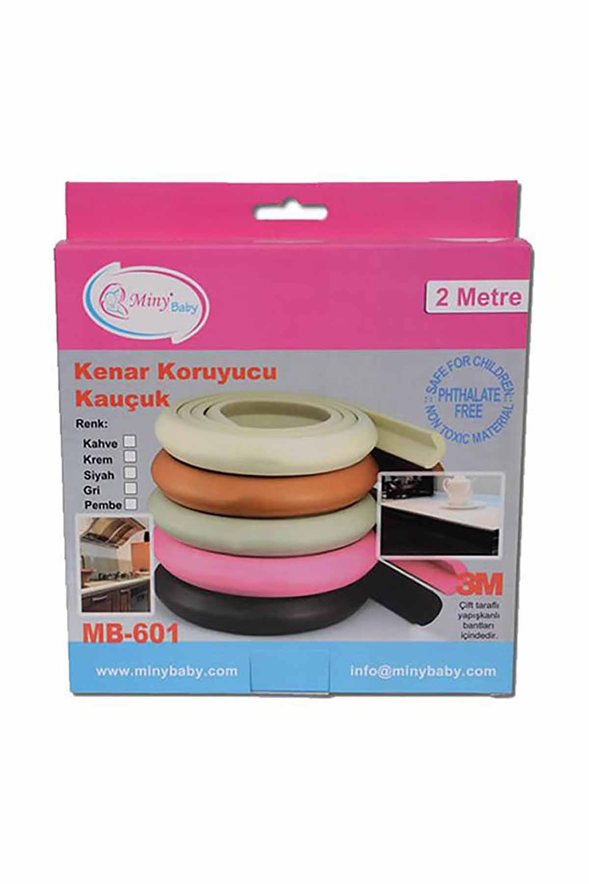 KAUCUK KENAR KORUYUCU 2 METRE - KREM