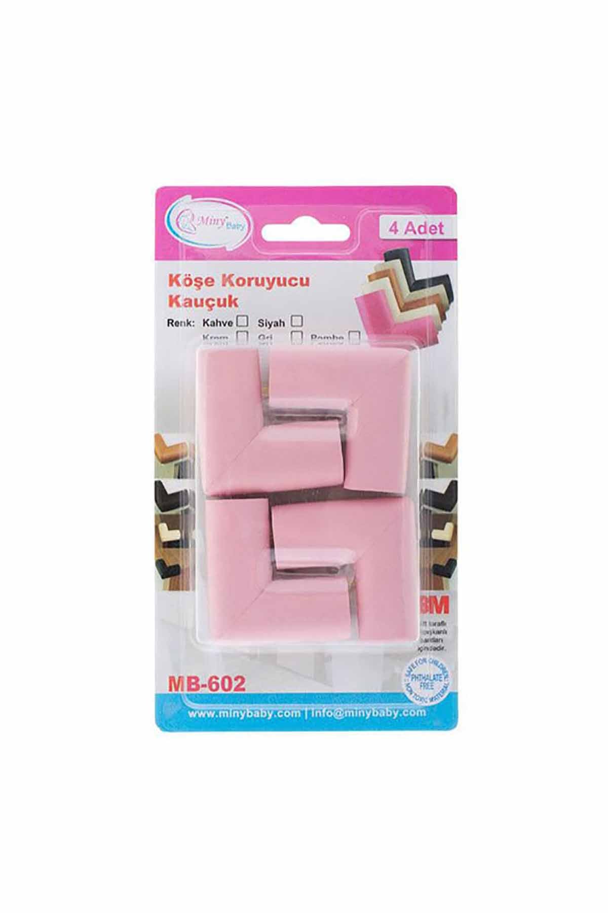 KAUCUK KOSE KORUYUCU 4LU - PEMBE