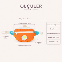 Kietla Çocuk Fanny Pack Çanta Orange Green Tea