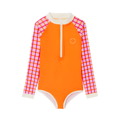 Kietla UV Korumalı Kız Çocuk Mayosu Tartan Red