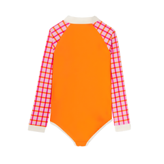 Kietla UV Korumalı Kız Çocuk Mayosu Tartan Red