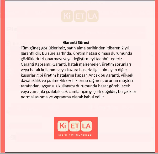 Kietla Ourson Güneş Gözlüğü 1-2 Yaş Light Pink