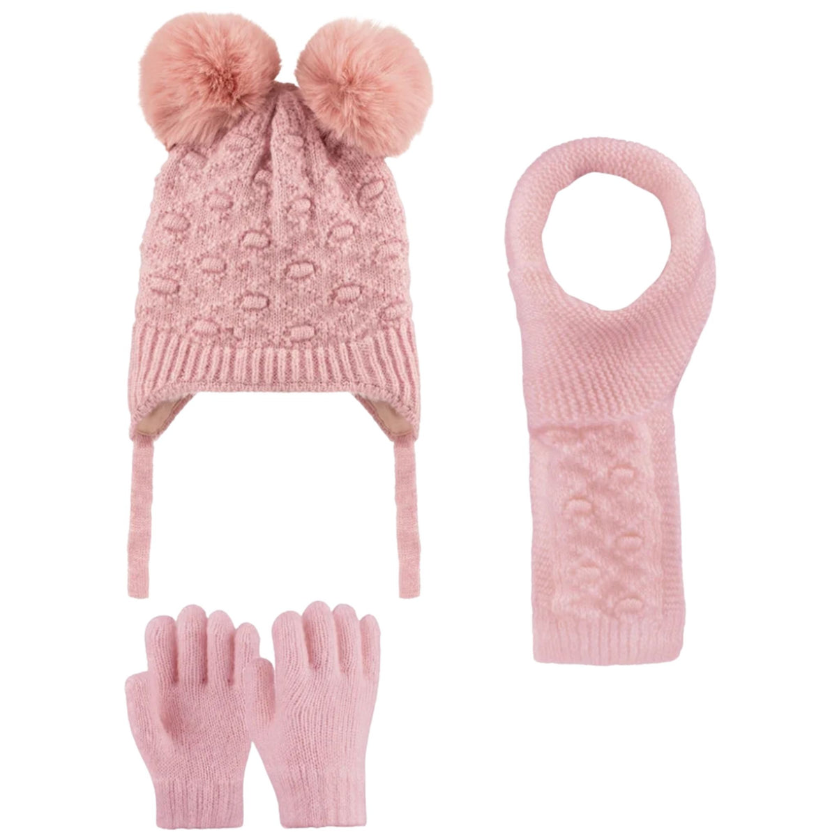 Kitti 1-4 Yaş Kız Bebe 3'lü Takım Pembe