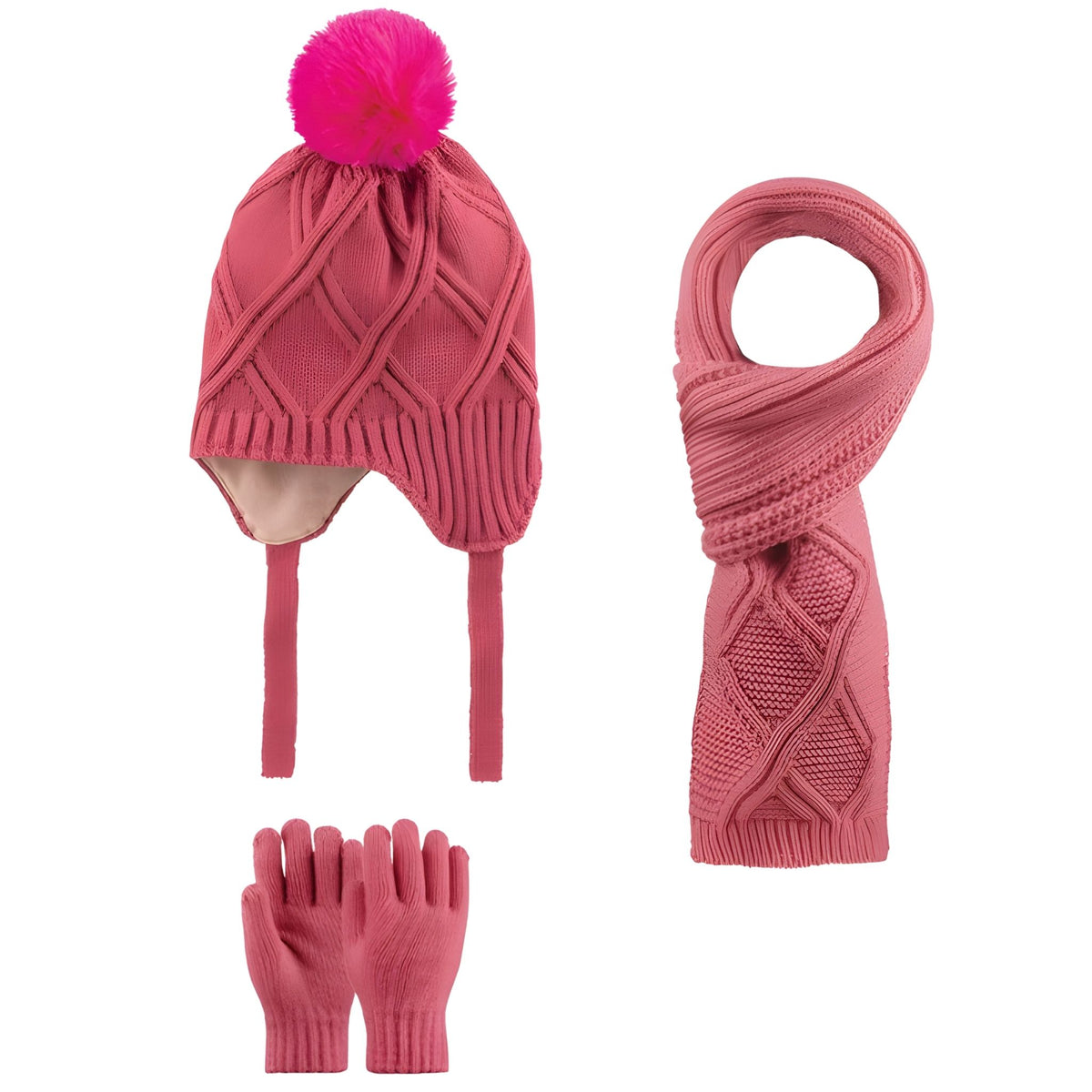 Kitti 4-8 Yaş Kız Çocuk 3'lü Takım Pembe