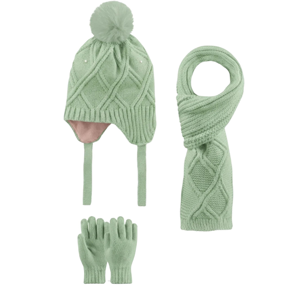 Kitti 4-8 Yaş Kız Çocuk 3'lü Takım Yeşil