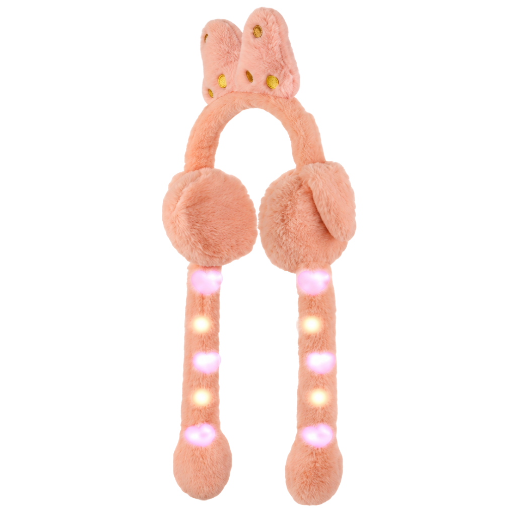 Kitti 5-8 Yaş Kız Çocuk Pelüş Hareketli Işıklı Uzun Kulaklık