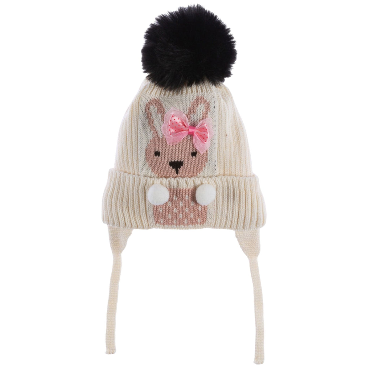 Kitti Kız Çocuk 1-4 Yaş Kulaklıklı Bere