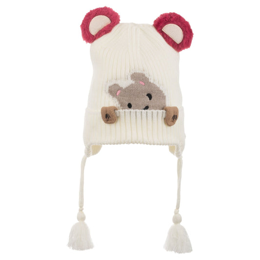 Kitti Kız Çocuk 4-8 Yaş Kulaklıklı Çocuk Bere