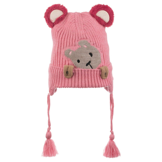 Kitti Kız Çocuk 4-8 Yaş Kulaklıklı Çocuk Bere